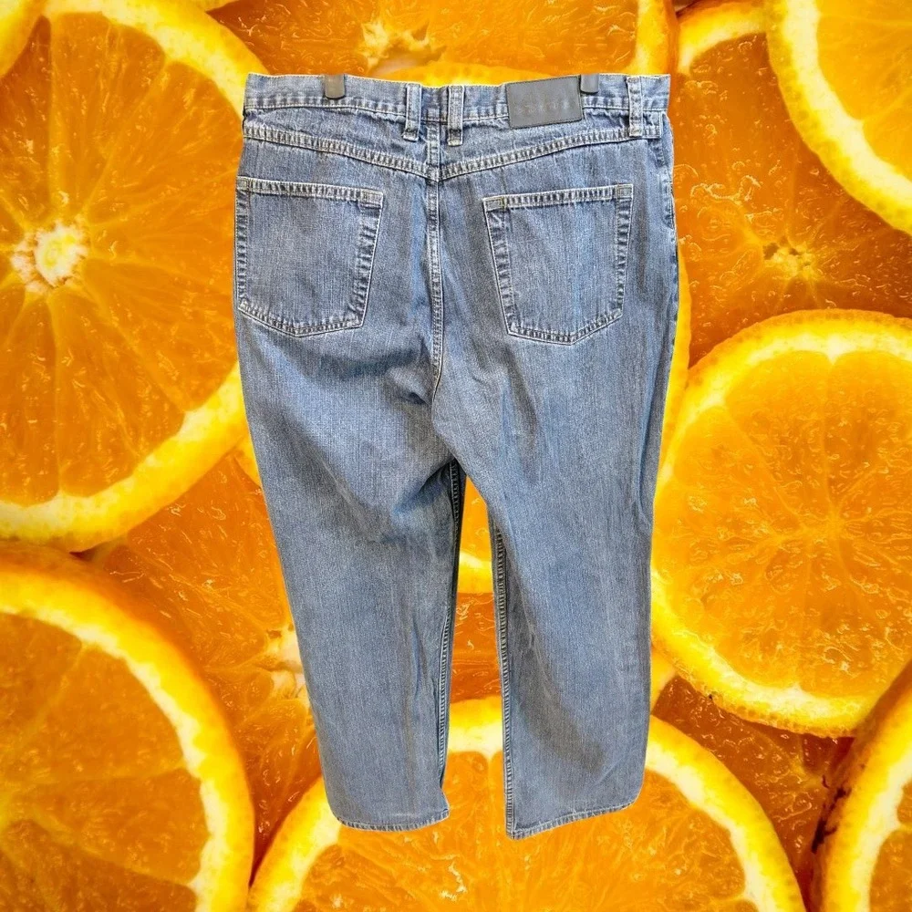 Axist Mens Straight Leg Blue Denim Jeans Medium Wash 100% Cotton 38x30 RN37763